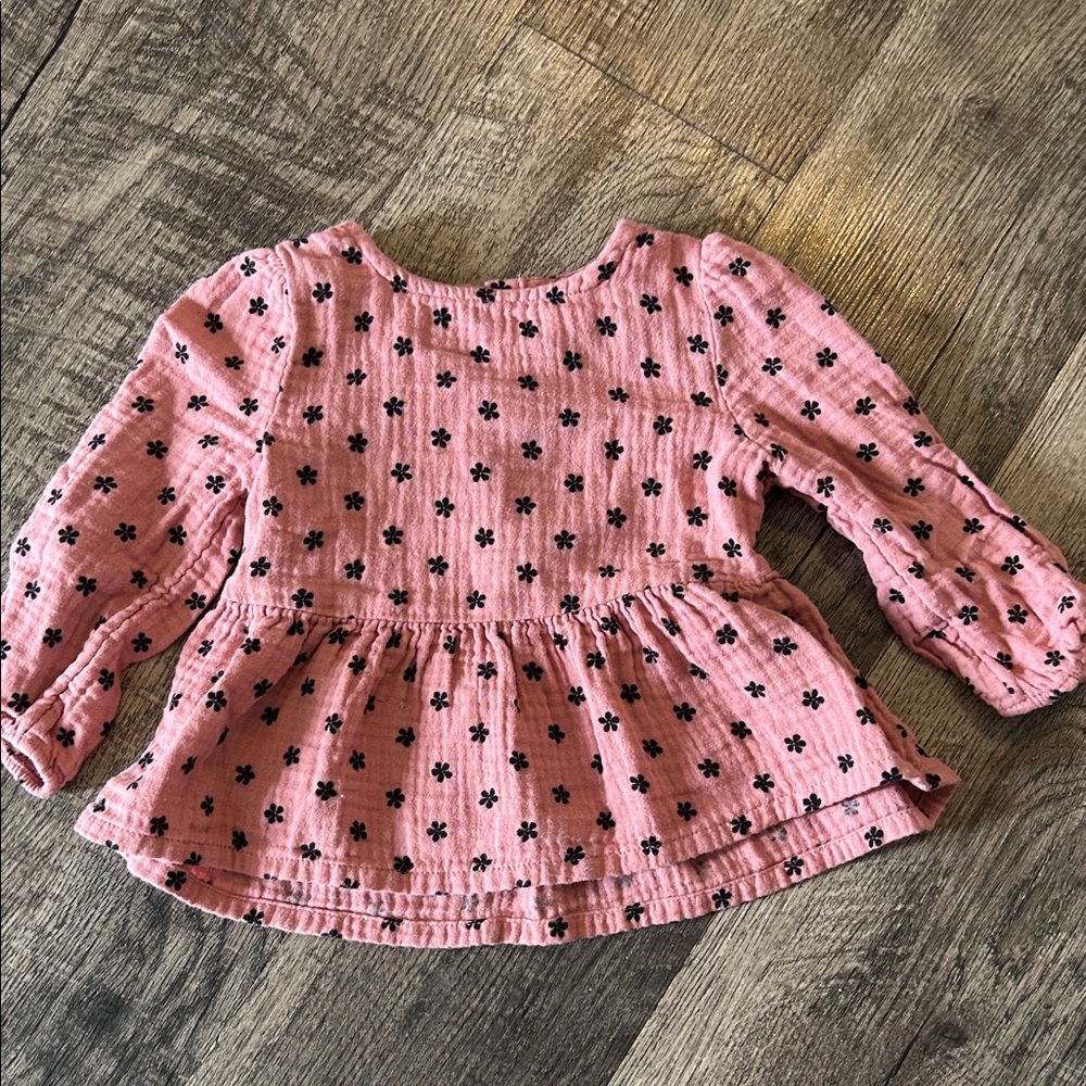 Cat & Jack Pink Floral Blouse